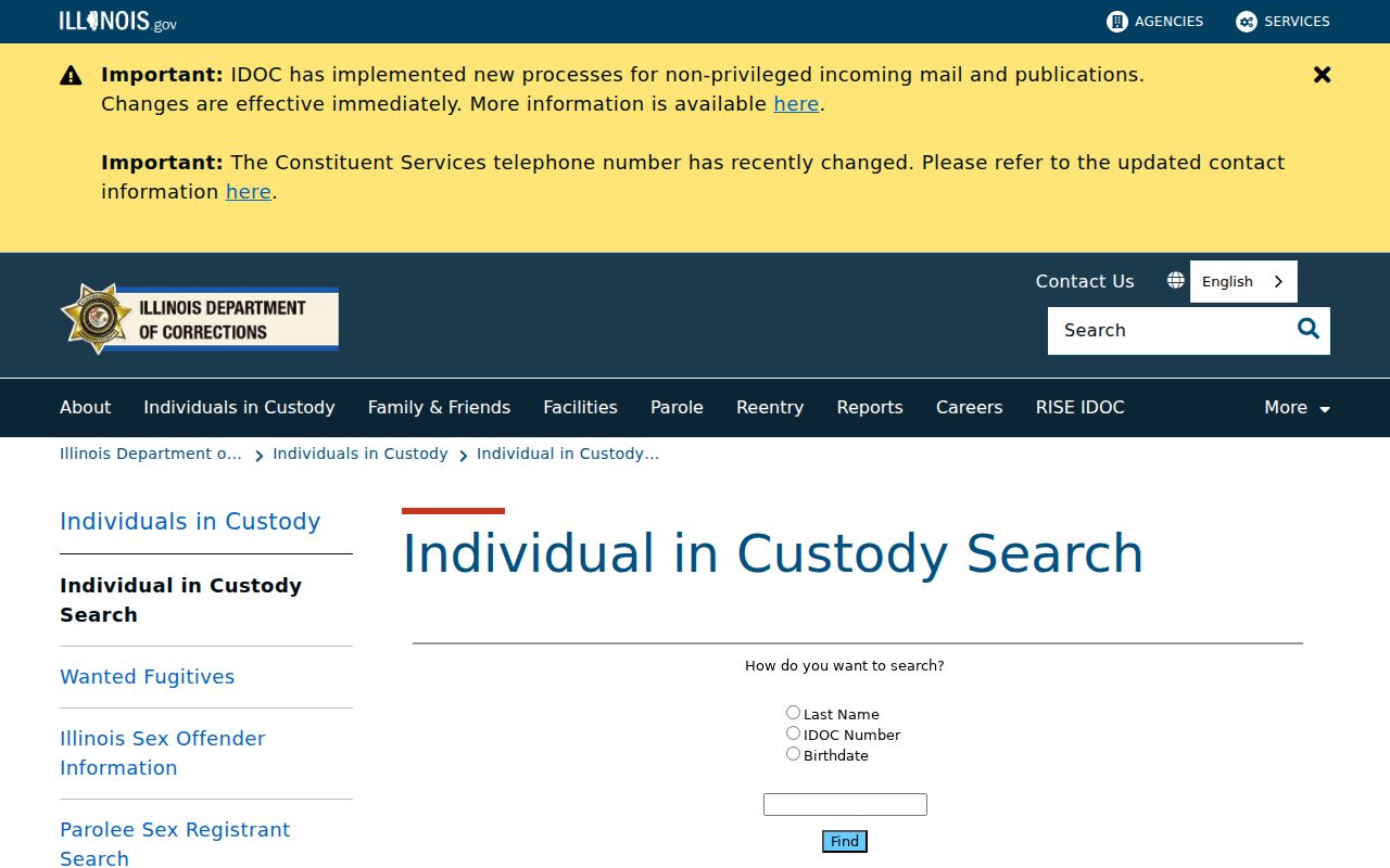 IDOC custody search related to a Stark County sex offender lookup