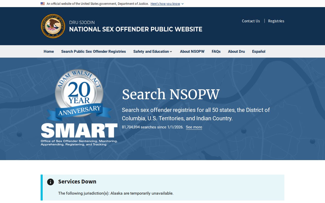 National official sex offender search for Stark County residents